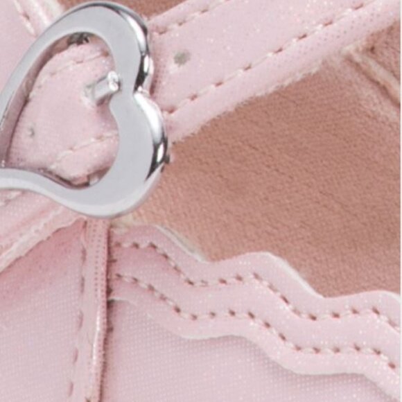 NWT CUPCAKES & CASHMERE Scalloped Pink Sparkled Ballet Flats (Toddler) - Picture 4 of 7